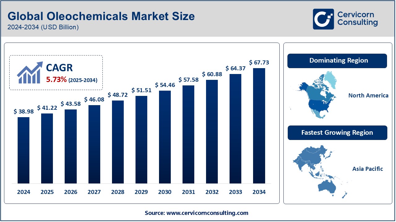 Oleochemicals Market Growth Trends, Leading Companies, and Regional Insights (2024–2034)